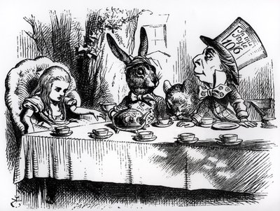 Il tè del Cappellaio Matto, illustrazione da 