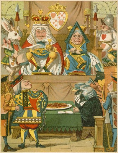 Il Processo in Le Avventure di Alice nel Paese delle Meraviglie da John Tenniel