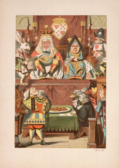 Il processo del Fante di Cuori, da Le avventure di Alice nel Paese delle Meraviglie e Attraverso lo specchio e quel che Alice vi trovò, di Lewis Carroll, pubblicato nel 1911 da John Tenniel
