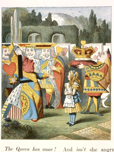 La regina arrabbiata. La Regina di Cuori. da John Tenniel