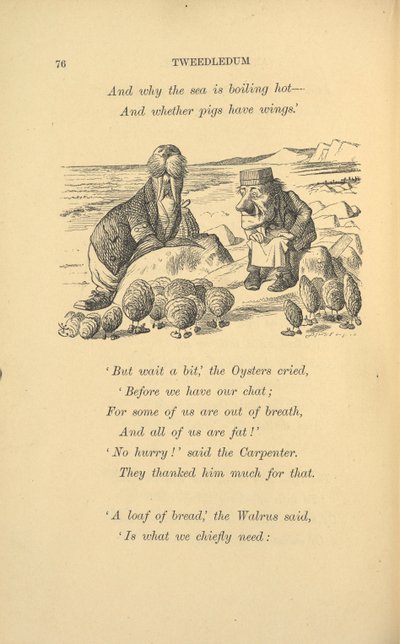 Il tricheco e il carpentiere con le ostriche da John Tenniel