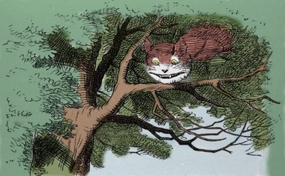 (dettaglio) di: Alice e il Gatto, illustrazione di Sir John Tenniel per la prima edizione del racconto Alice nel Paese delle Meraviglie dello scrittore inglese Lewis Carroll (Charles Lutwidge Dodgson) (1832-1898) da John Tenniel