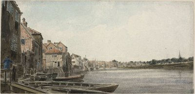 Vista sul Wensum a King Street, presa dal Foundary Bridge da John Thirtle