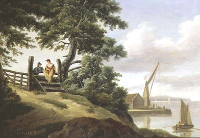 Amanti presso un Cancello da John Thomas Serres