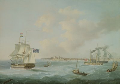Navi al largo di Margate, 1825 da John Thomas Serres