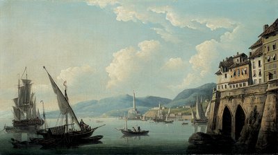 La costa di Genova, con il faro da John Thomas Serres