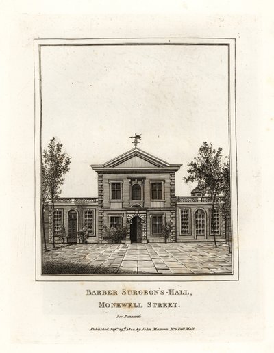 Sala del Barbiere Chirurgo, Monkwell Street da John Thomas Smith