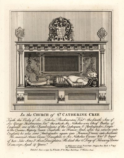 Effigie funeraria di Sir Nicholas Throkmorton da John Thomas Smith