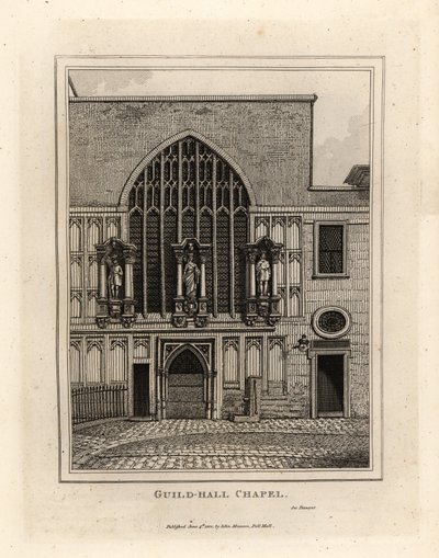 Cappella della Guild-hall, ricostruita nel 1440, parte della Guildhall del XII secolo a Londra da John Thomas Smith