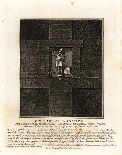 Guy, Conte di Warwick, da un bassorilievo in Warwick Lane da John Thomas Smith