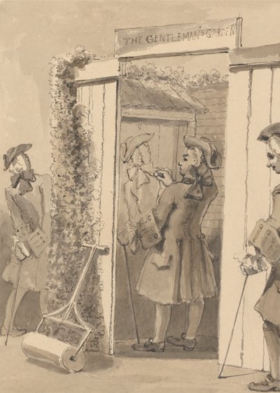 Hogarth Fuori dal Suo Tempo Disegna la Figura del Suo Compagno sulla Porta di un Certo Luogo, per la Grande Ammirazione di Tutti i Suoi Amici da John Thomas Smith