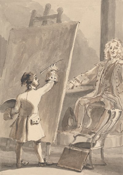 Hogarth dipinge il suo quadro del capitano Coram per il Foundling Hospital da John Thomas Smith
