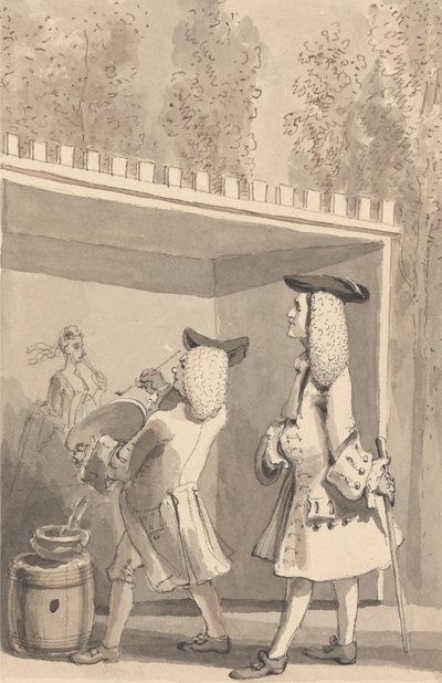 Hogarth che Dipinge nei Giardini di Vauxhall alla Presenza di Jonathan Tyers da John Thomas Smith