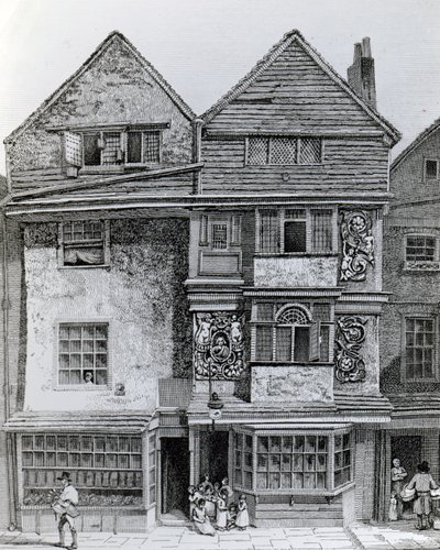 Case sul lato sud di una strada chiamata London Wall, pubblicato nel 1812 da John Thomas Smith