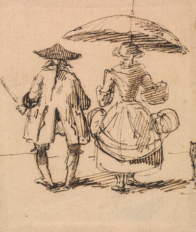 Joseph Nollekens R.A. e Mrs. Nollekens: Il paio di compassi e il paio di calibri fianco a fianco da John Thomas Smith