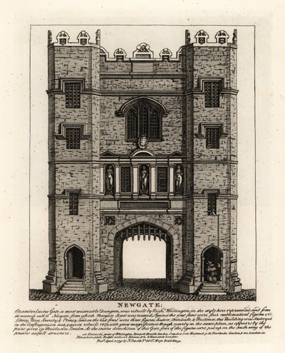 Newgate, ricostruita nel 1672 dopo l