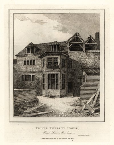 Casa del Principe Rupert, Beech Lane, Barbican da John Thomas Smith