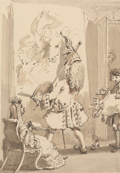 Il Ragazzo di Sir James Thornhill Entra nella Stanza del Maestro per Consegnare il Pacco e una Lettera alla Presenza di Lady Thornhill da John Thomas Smith