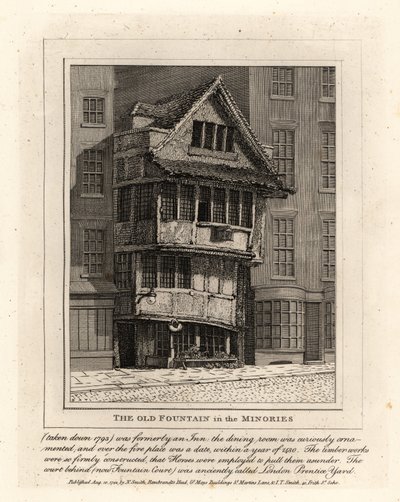 La vecchia fontana nella parrocchia di Minories, Londra da John Thomas Smith