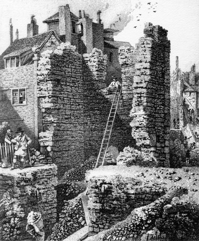 Veduta interna della Torre di Guardia scoperta vicino a Ludgate Hill nel 1792 da John Thomas after Smith