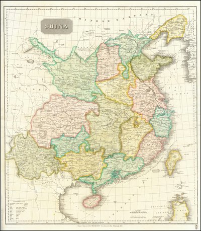 Mappa della Cina del 1815 da John Thomson