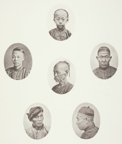 Ragazzo Cantonese; Mercante Cantonese; Testa Maschile Mongola; Una Testa Venerabile; Un Lavoratore; Testa Maschile Mongola da John Thomson