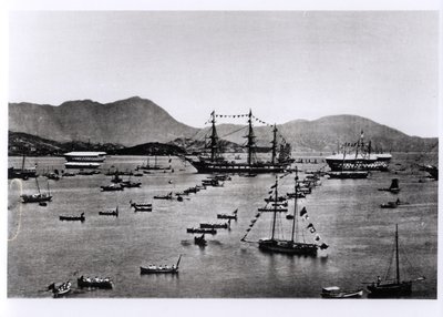 Vista del porto, Hong Kong, da 