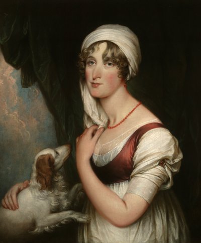 Sarah Trumbull con uno Spaniel da John Trumbull