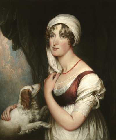 Sarah Trumbull con uno Spaniel da John Trumbull