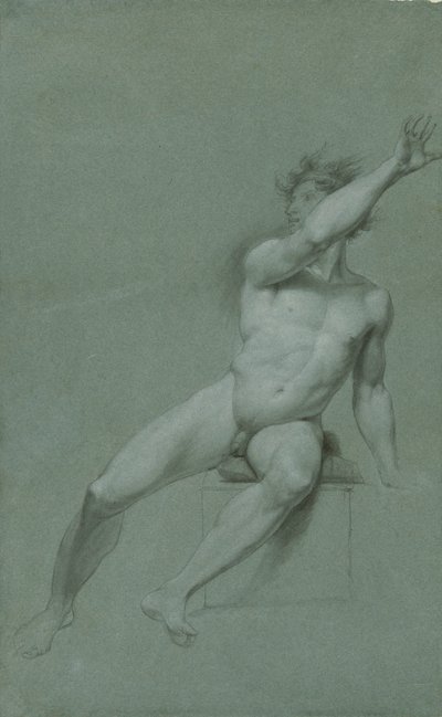 Schizzo di un nudo maschile - studio dal vero da John Trumbull