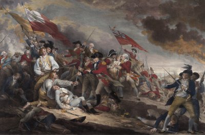 La morte del generale Warren alla battaglia di Bunker Hill, 17 giugno 1775, pub. 1786 da John Trumbull