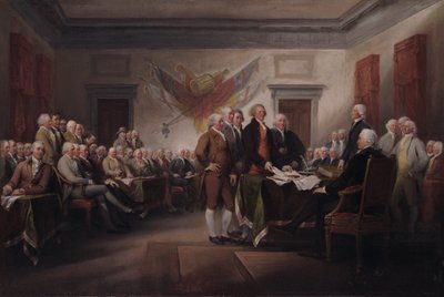La Dichiarazione di Indipendenza, 4 luglio 1776 da John Trumbull