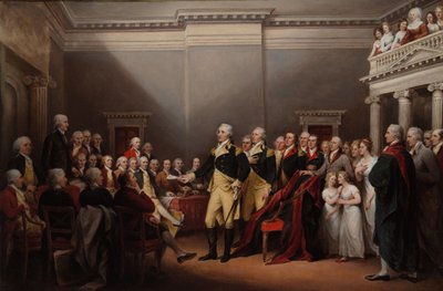 Le dimissioni del generale Washington, 23 dicembre 1783 da John Trumbull