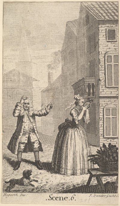 Frontespizio di Sganarelle, ou le Cocu Imaginaire di Molière, ca. 1732 da John Vandergucht