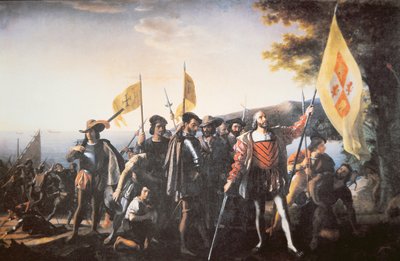 Lo sbarco di Colombo in America nel 1492 da John Vanderlyn