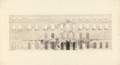Disegno architettonico di un edificio con simboli astrologici da John Varley