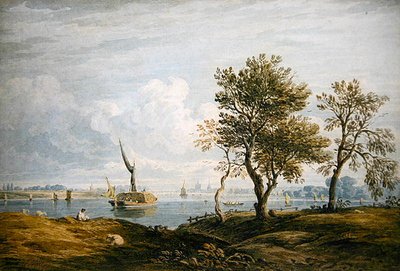 Battersea dalle rive del Tamigi da John Varley