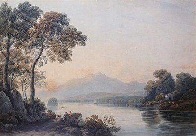 Figure con un Cane sulle Rive del Lago Killarney da John Varley