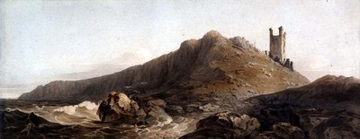 Castello di Dunstanborough: La Torre di Lilburn, c.1809 da John Varley