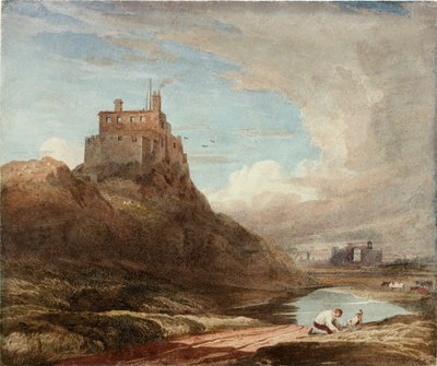 Veduta del castello di Holy Island da John Varley
