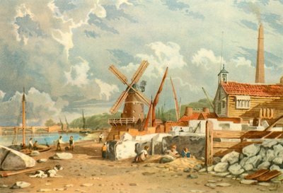 Randalls Flint Mill, Nine Elms, Battersea, 1830, 1947 da John Varley I