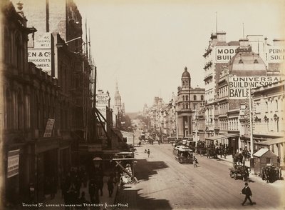 Collins Street, Melbourne, c.1880 da John W. Lindt