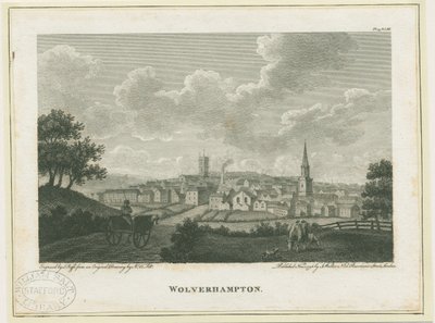 Wolverhampton - Vista sud-ovest: incisione, nd [c 1796] da John Walker