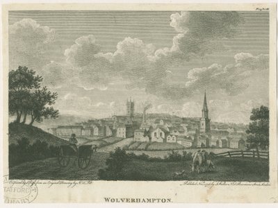 Wolverhampton - Vista Sud-Ovest: incisione, nd [c 1796] da John Walker