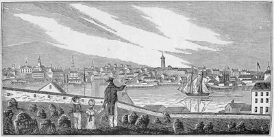 Vista sud di Charlestown, da 
