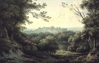 Vista lontana del Castello di Windsor da John Warwick Smith