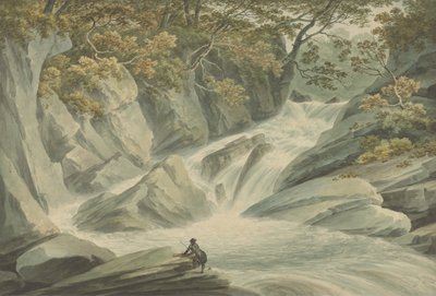 Hafod: Parte superiore della cascata da John Warwick Smith