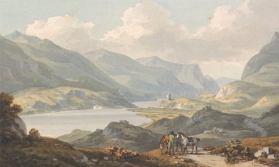 I laghi di Llanberis - dalla strada da Caernarfon a Llanberis, Caernarfonshire da John Warwick Smith