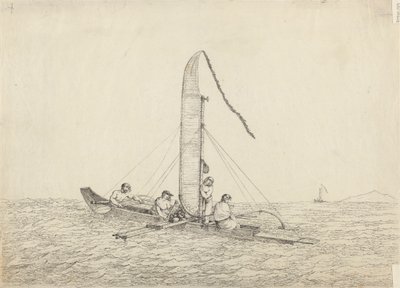 Una Canoa a Vela di Otaheite da John Webber