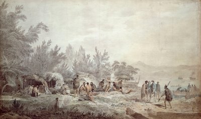 Capitano Cook a Ship Cove, Queen Charlotte Sound da John Webber